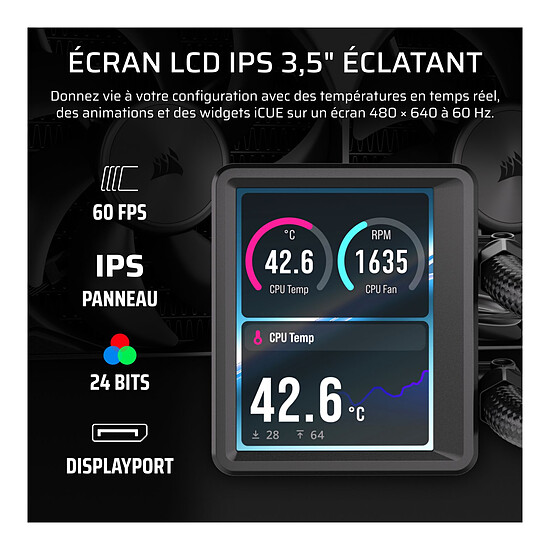 Watercooling AIO Corsair Nautilus II 360 RS LCD Noir - Autre vue