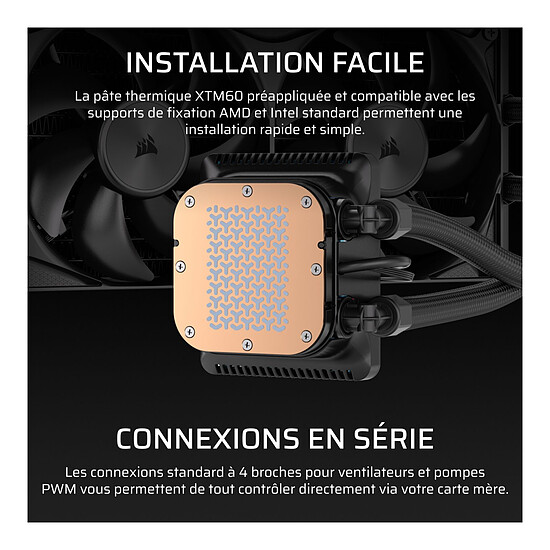 Watercooling AIO Corsair Nautilus II 360 RS LCD Noir - Autre vue
