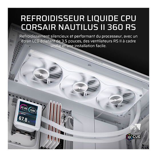 Watercooling AIO Corsair Nautilus II 360 RS LCD Blanc - Autre vue