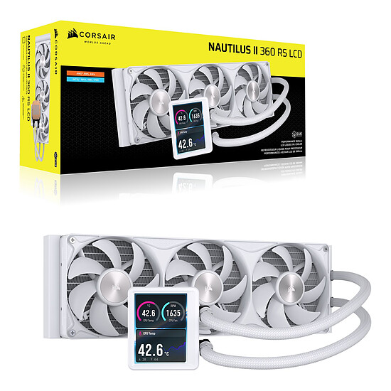 Watercooling AIO Corsair Nautilus II 360 RS LCD Blanc - Autre vue