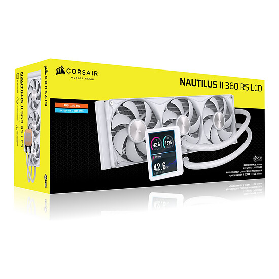 Watercooling AIO Corsair Nautilus II 360 RS LCD Blanc - Autre vue