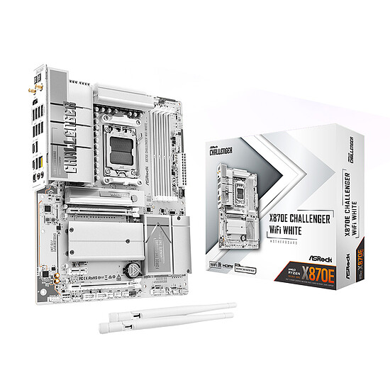 Carte mère ASRock X870E Challenger WiFi Blanc - Autre vue