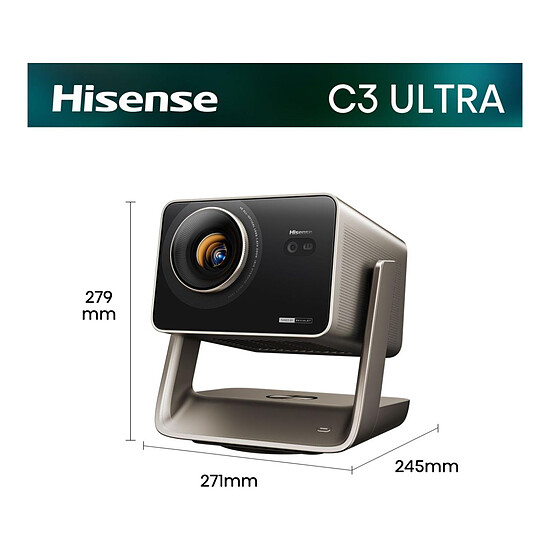Vidéoprojecteur Hisense C3 Ultra - DLP Triple Laser RGB UHD 4K - 4000 Lumens - Autre vue