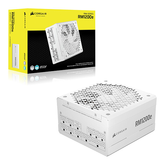 Alimentation PC Corsair RM1200e (2026) - Blanc  - Autre vue