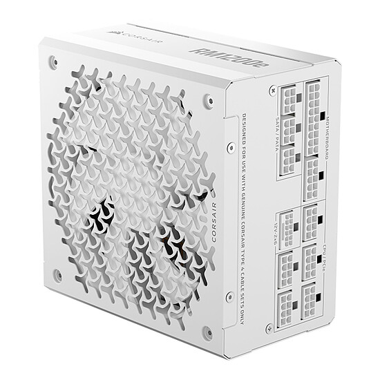 Alimentation PC Corsair RM1200e (2026) - Blanc  - Autre vue