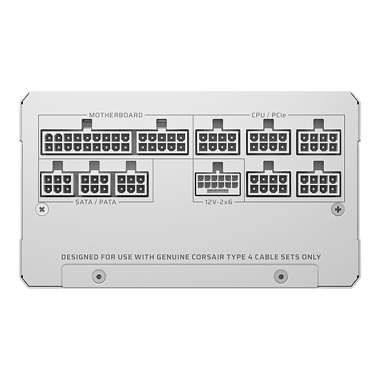 Alimentation PC Corsair RM1200e (2026) - Blanc  - Autre vue