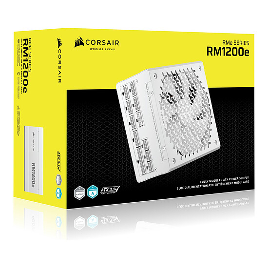 Alimentation PC Corsair RM1200e (2026) - Blanc  - Autre vue