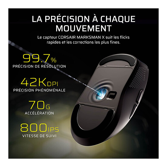 Souris PC Corsair Gaming Sabre V3 Pro PureVector Ultralight Ergo - Autre vue