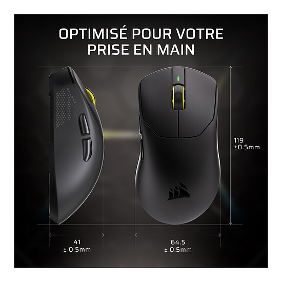 Souris PC Corsair Gaming Sabre V3 Pro PureVector Ultralight Ergo - Autre vue