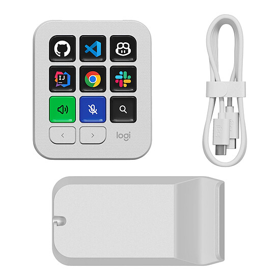 Accessoires streaming Logitech MX Keypad Gris Pâle - Autre vue