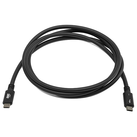Câble USB OWC Câble Thunderbolt 5 (80 Gb/s) USB-C - M/M - 1.5 m - Noir - Autre vue