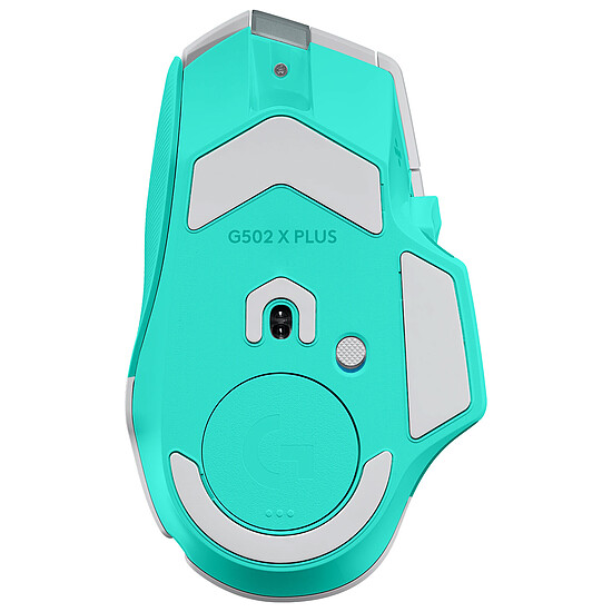 Souris PC Logitech G G502X Plus Blanc/Menthe - Autre vue