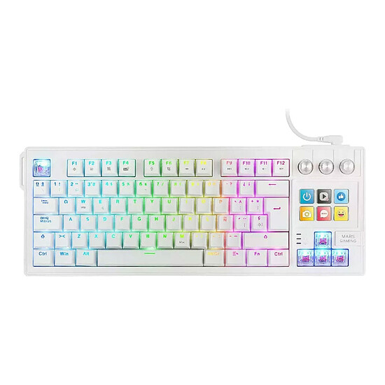 Clavier PC Mars Gaming MK-Master Blanc - Autre vue