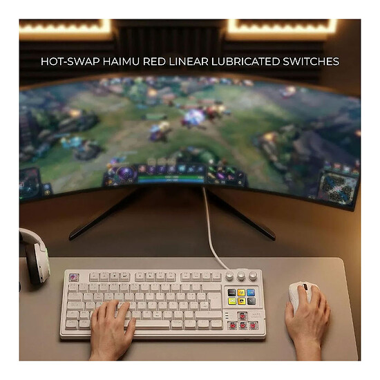 Clavier PC Mars Gaming MK-Master Blanc - Autre vue
