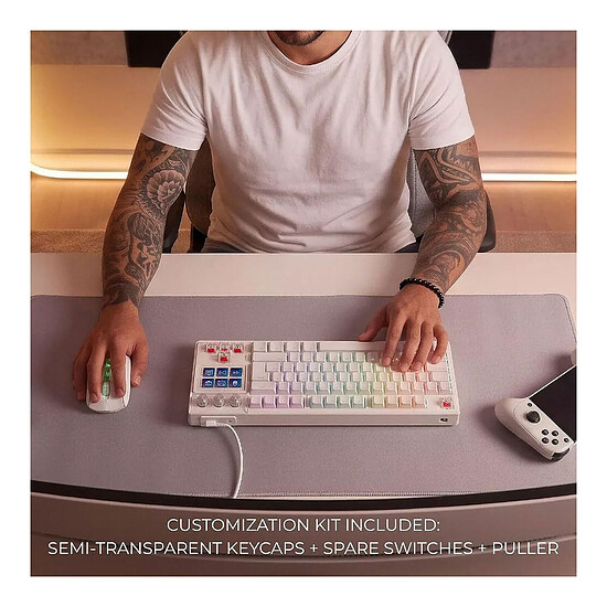 Clavier PC Mars Gaming MK-Master Blanc - Autre vue