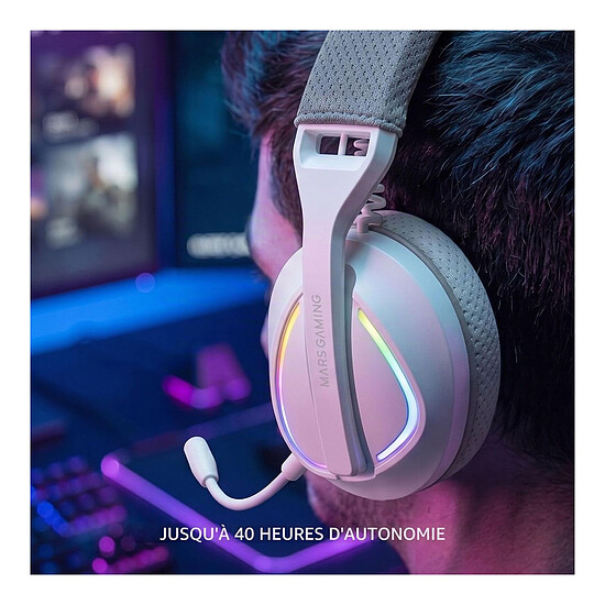 Casque micro Mars Gaming MHW-Quasar - Blanc - Autre vue