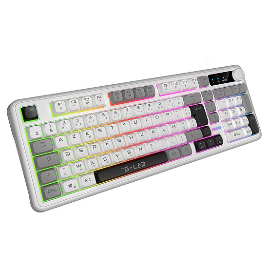 Clavier PC The G-Lab Keyz Caesium EX - Blanc/Gris - Autre vue