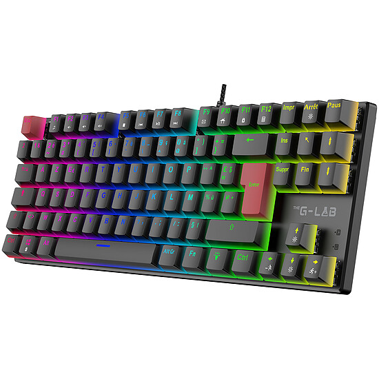 Clavier PC The G-Lab Keyz Mercury EX - Noir/Rouge - Autre vue