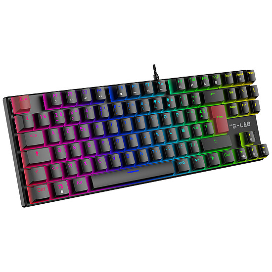 Clavier PC The G-Lab Keyz Mercury EX - Noir/Rouge - Autre vue