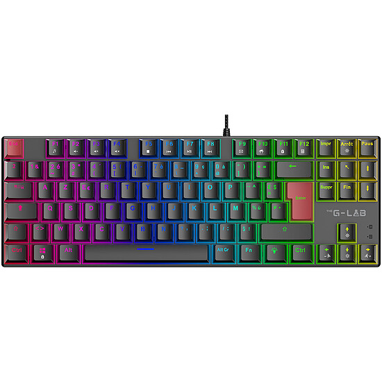 Clavier PC The G-Lab Keyz Mercury EX - Noir/Rouge - Autre vue