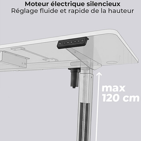 Bureau gamer Advance Flexdesk White 140 - Autre vue
