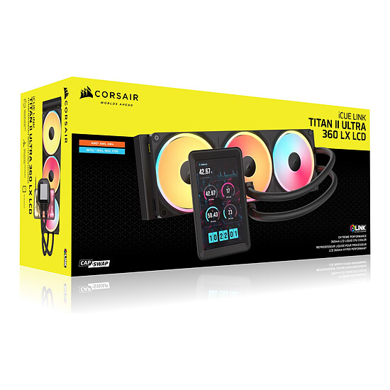 Watercooling AIO Corsair iCUE LINK TITAN II 360 Ultra LX LCD Noir - Autre vue