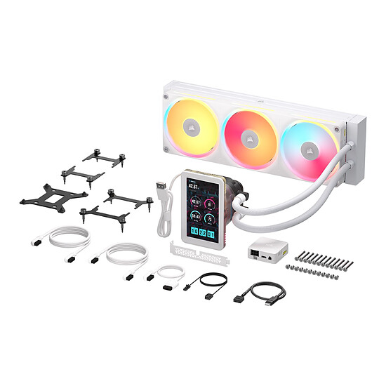 Watercooling AIO Corsair iCUE LINK TITAN II 360 Ultra LX LCD Blanc - Autre vue