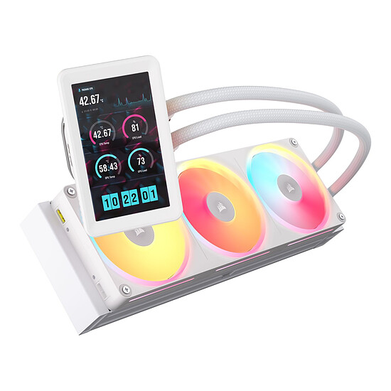 Watercooling AIO Corsair iCUE LINK TITAN II 360 Ultra LX LCD Blanc - Autre vue