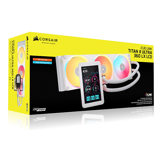 Watercooling AIO Corsair iCUE LINK TITAN II 360 Ultra LX LCD Blanc - Autre vue