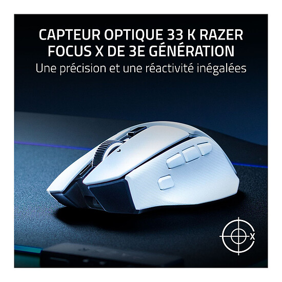 Souris PC Razer Basilisk v4 HyperSpeed Blanc - Autre vue