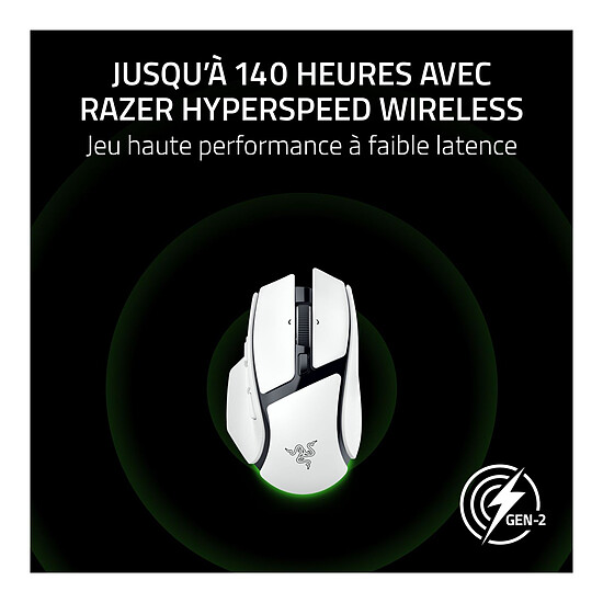 Souris PC Razer Basilisk v4 HyperSpeed Blanc - Autre vue