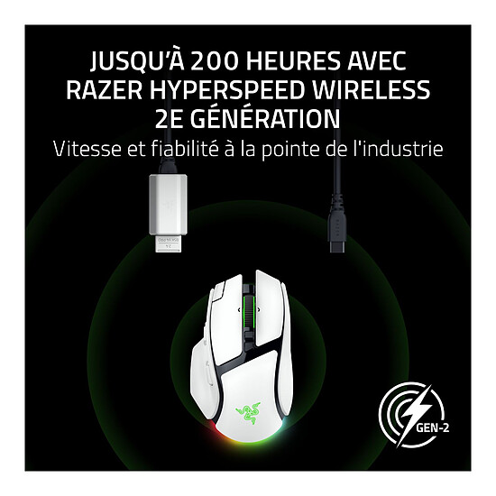 Souris PC Razer Basilisk V4 Pro Blanc - Autre vue