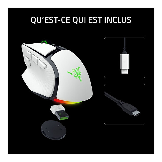 Souris PC Razer Basilisk V4 Pro Blanc - Autre vue