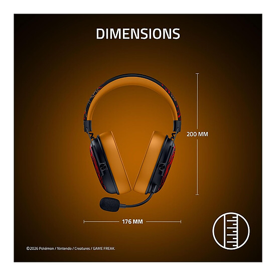 Casque micro Razer Blackshark v3 X HyperSpeed - Pokemon Dracaufeu Edition - Autre vue