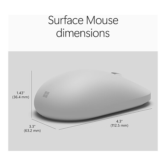 Souris PC Microsoft Surface Mouse - Platine (2e édition) - Autre vue