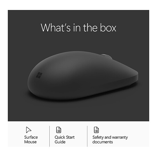Souris PC Microsoft Surface Mouse - Noir (2e édition) - Autre vue