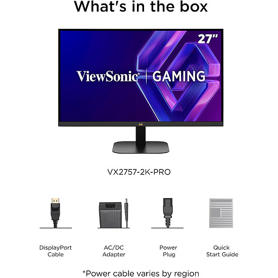 Écran PC ViewSonic 27" LED - VX2757-2K-PRO - Autre vue