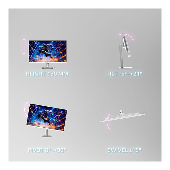 Écran PC Gigabyte  M27UP ICE - Autre vue