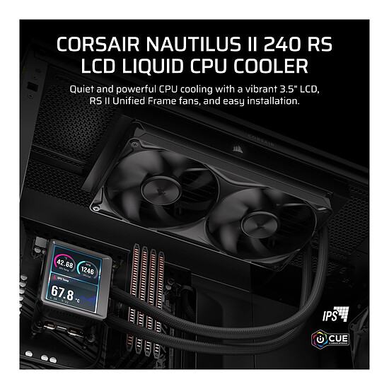 Watercooling AIO Corsair Nautilus II 240 RS LCD Noir - Autre vue