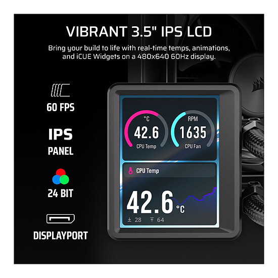 Watercooling AIO Corsair Nautilus II 240 RS LCD Noir - Autre vue