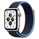 Montre connectée Apple Watch SE Aluminium (Argent - Bracelet Sport Marine intense) - Cellular - 44 mm - Autre vue