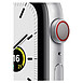 Montre connectée Apple Watch SE Aluminium (Argent - Bracelet Sport Marine intense) - Cellular - 44 mm - Autre vue