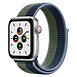 Montre connectée Apple Watch SE Aluminium (Argent - Bracelet Sport Bleu Abysse / Vert Sauvage) - Cellular - 40 mm - Autre vue