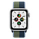Montre connectée Apple Watch SE Aluminium (Argent - Bracelet Sport Bleu Abysse / Vert Sauvage) - Cellular - 40 mm - Autre vue