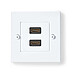 Nedis Boîtier de montage mural à double port HDMI (montage encastré) - Boîtier de montage encastré 2x HDMI - Femelle / Femelle - 10 cm (compatible 4K)