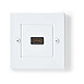 Nedis Boîtier de montage mural HDMI avec port unique (montage encastré) - Boîtier de montage encastré HDMI - Femelle / Femelle - 10 cm (compatible 4K)