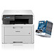 Brother DCP-L3520CDWE + 5x Inapa Tecno Ramettes 500 Feuilles A4 - Imprimante multifonction laser couleur, A4, 18 ppm, recto-verso automatique,  USB, Wi-Fi, Airprint + 4 mois EcoPro