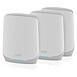 Netgear Orbi WiFi 6 AX5400 Serie 760 + 2 Satellites - Routeur sans fil, jusqu'à 5 400 Mbps (2 400 + 2 400 + 600), 3 bandes Wi-Fi 6 (tri-band)