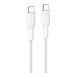 Belkin Câble BoostCharge Pro USB-C vers USB-C 240W - Blanc - 1 m - Câble de rechargement et de synchronisation à gaine tressée USB-C vers USB-C 240W - Blanc - 1 mètre