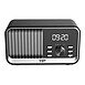 CGV BeBop FM (Noir) - Radio réveil portable, FM, Bluetooth/USB/MicroSD, autonomie 5 heures, mémorisation jusqu'à 40 stations